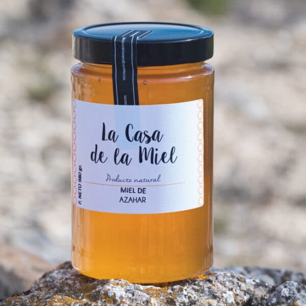 Miel de azahar en envase de 980 gramos de cristal